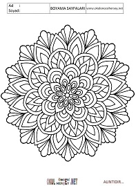 Mandala boyama sayfaları